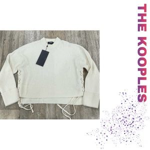 NWT THE KOOPLES Balloon Sleeves Knit Sweater in Ecro!